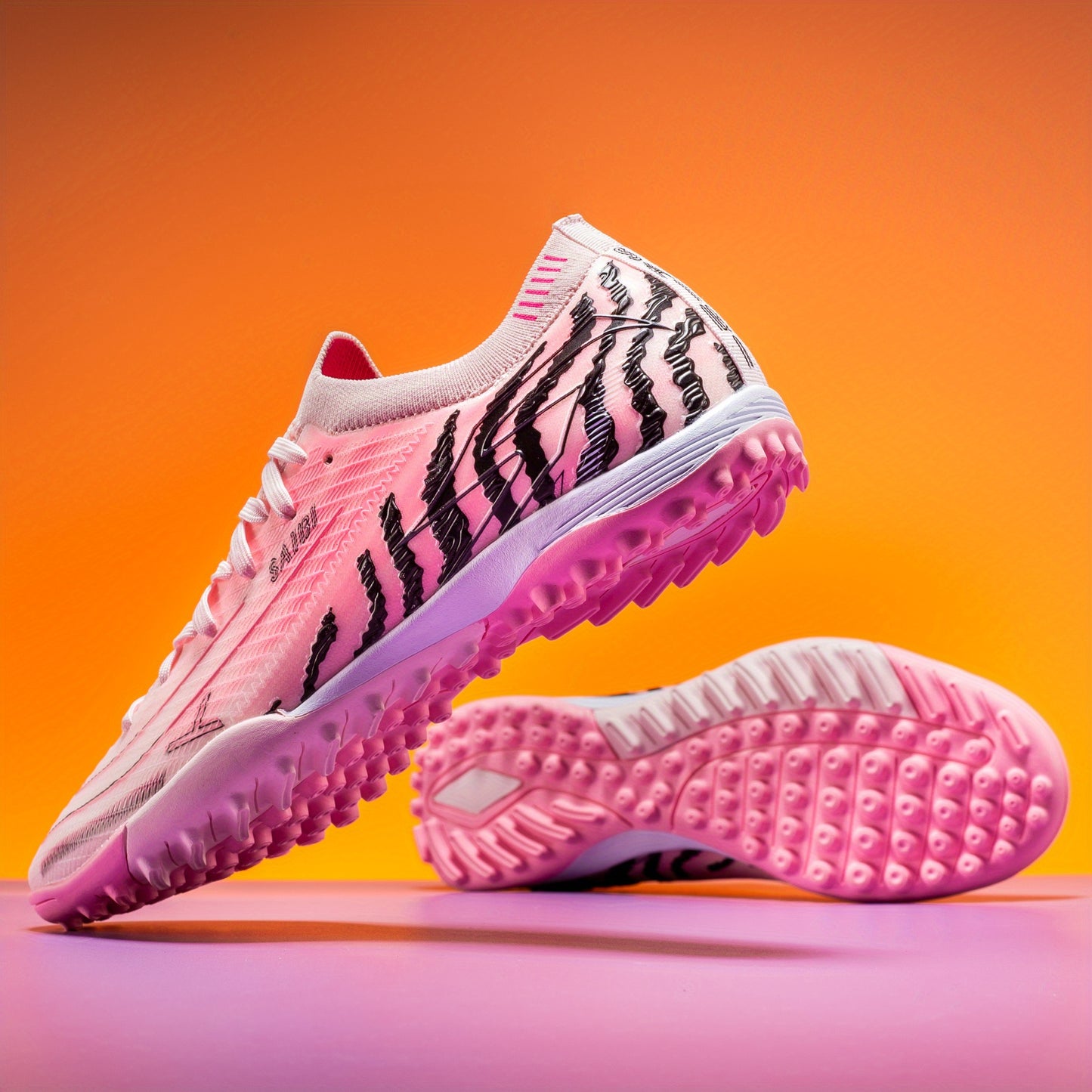 Professional TF Football Cleats for Men - All-Weather Anti-Slip Studs, Breathable Mesh Upper & Rubber Outsole, Durable Training & Competition Shoes for Indoor/Outdoor Soccer, Sports Footwear, Stylish Athletic Footwear, Cushio