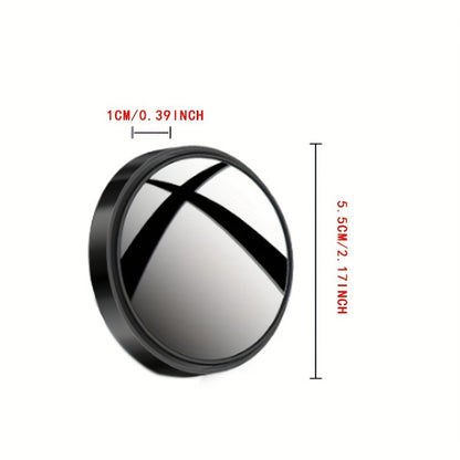 2pcs Car Rearview Mirror High-definition Round Mirror 360-degree Adjustable Blind Spot Mirror Wide-angle Mirror, Increase Safety In The Car