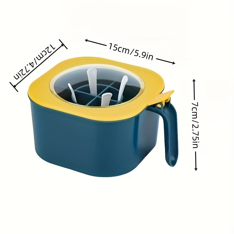 Four Compartments All-in-one Seasoning Box Kitchen Salt Seasoning Box Condiment Box Set Home With Spoon Spice Bottle Jar For Restaurant Eid Al-Adha Mubarak