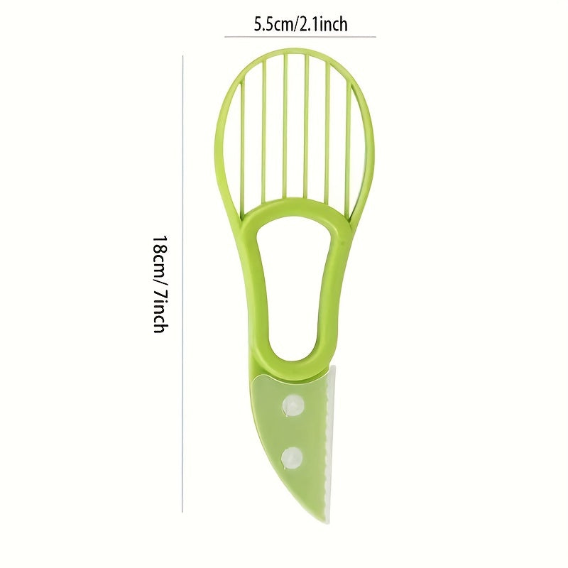 1pc, 3-in-1 Multifunctional Avocado Peeler, Fruit Meat Separator, Meat Scraper, Creative Kitchen Gadgets Kitchen Accessories