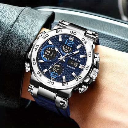 New Watches For Women, Clock Alarm LCD Dual Display Wristwatch Quartz Military Sports Women Watch for Women & Men