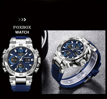 Men's Sports Watch, Waterproof Dual Display Digital Quartz Watch, Alarm Clock Chronograph Multifunction Luminous Watch, Ideal choice for Gifts