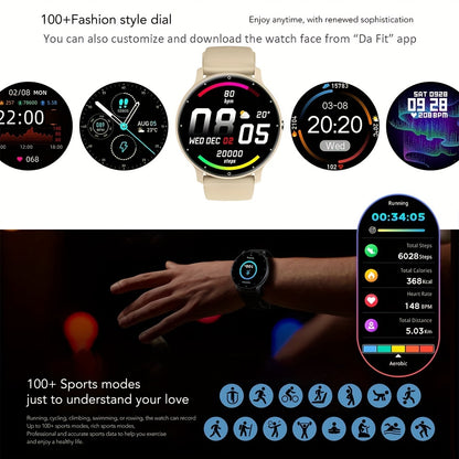 Smart Watch (Making/Answer Call) For Women Men, Wireless Calling Smartwatch With Sleep Monitor, Multi-Sport Mode, Weather Forecast, Ai Voice Control, Music Playing Control, Sport Fitness Tracker Watch Compatible For IPhone An