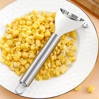 Stainless Steel Corn Stripper Tool - Efficient Kernel Remover, Easy-to-Use, Durable Kitchen Gadget for Fresh Corn Prep