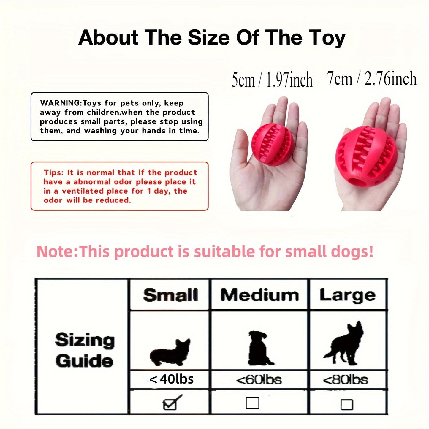 1PC Dog Ball Toys For Small Dogs Interactive Elasticity Puppy Chew Toy Tooth Cleaning Rubber Food Ball Toy Pet Stuff Accessories