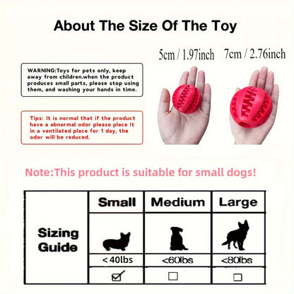 1PC Dog Ball Toys For Small Dogs Interactive Elasticity Puppy Chew Toy Tooth Cleaning Rubber Food Ball Toy Pet Stuff Accessories