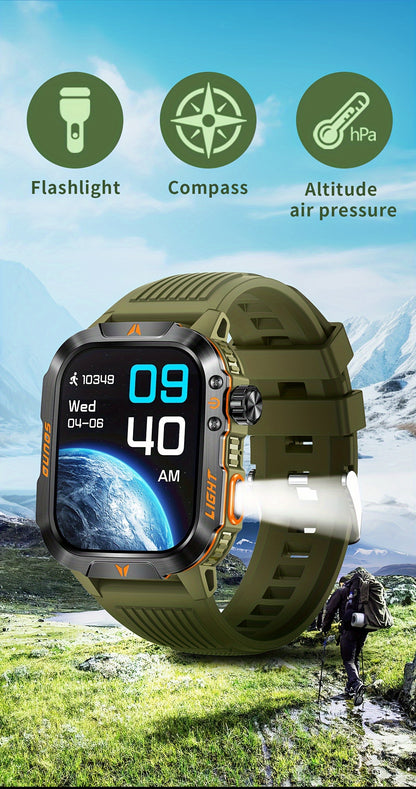 QTLLBT 2024New Smart Watch (Answer/Call) Outdoor Sports Watch LED Altimeter Barometer 100+ Sports Modes 600mAh Battery Multimedia Message Viewing Weather Pedometer Fitness Tracker For Android Phone Gift