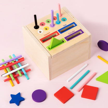 Action Shape Matching Wooden Classification Box Educational Toys