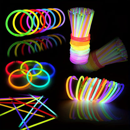 130pcs Glow In The Dark Party Supplies, LED Light Up Toys Neon Party Supplies With 10 Pair Flashing Glasses, 100pcs Glow Sticks, 20pcs Finger Lights Christmas, Halloween, Thanksgiving Day Easter gift