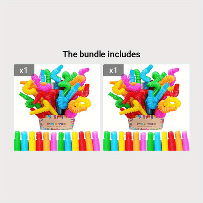 8/12pcs Pop Tubes Sensory Toys Perfect For Developing Fine Motor Skills, And Preschool Boys & Girls, Christmas And Halloween Gift