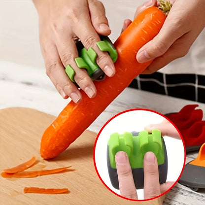 1pc/4pcs Use our stainless steel handheld peeler to easily peel fruits and vegetables - the perfect kitchen accessory for quick meal preparation
