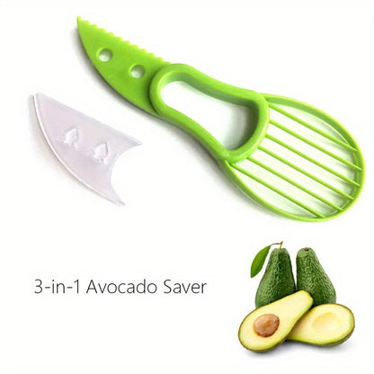 1pc, 3-in-1 Multifunctional Avocado Peeler, Fruit Meat Separator, Meat Scraper, Creative Kitchen Gadgets Kitchen Accessories