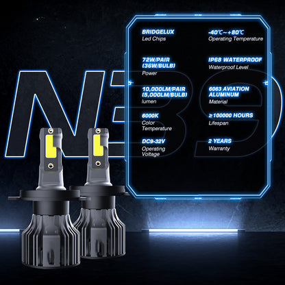 Car LED Headlight Bulbs 6000K Auto Headlamp Kit