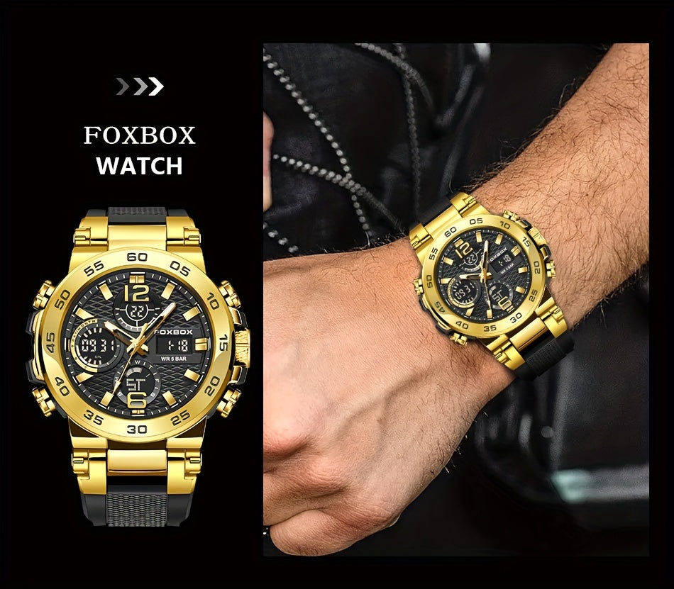 New Watches For Women, Clock Alarm LCD Dual Display Wristwatch Quartz Military Sports Women Watch for Women & Men