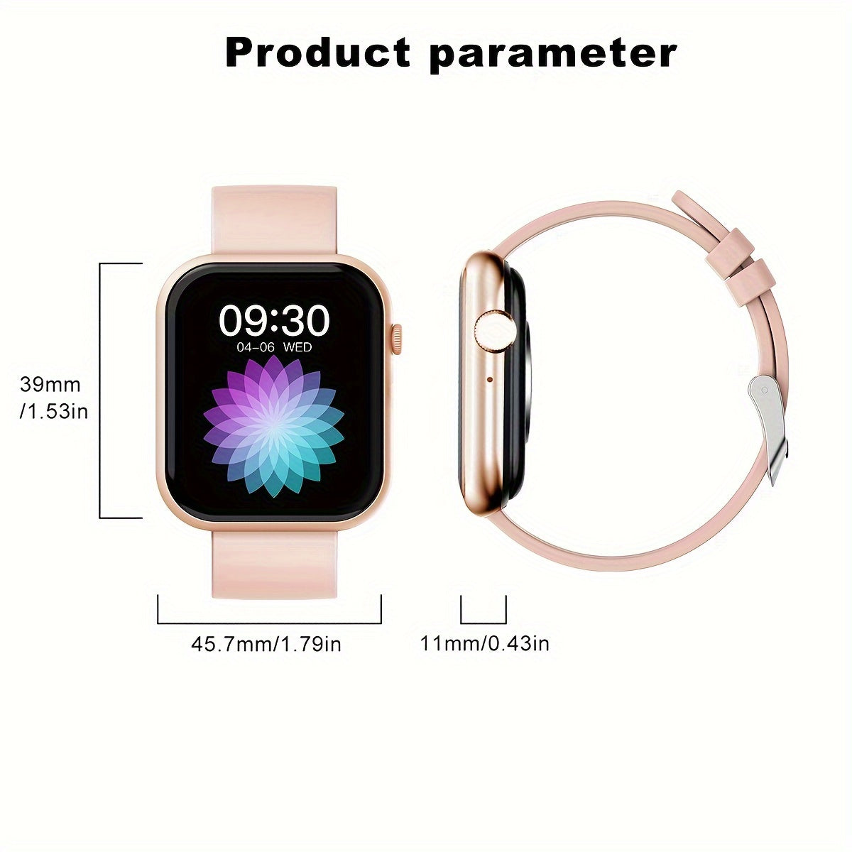 1.93-inch full-touch large-screen smartwatch, wireless talk/dial, IP67 waterproof, message alerts, various APP alerts, 100+ sports modes, suitable for men and women, sports watch, for iPhone/ android