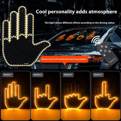 Men's Gesture Light Car Multifunction Warning Anti-collision