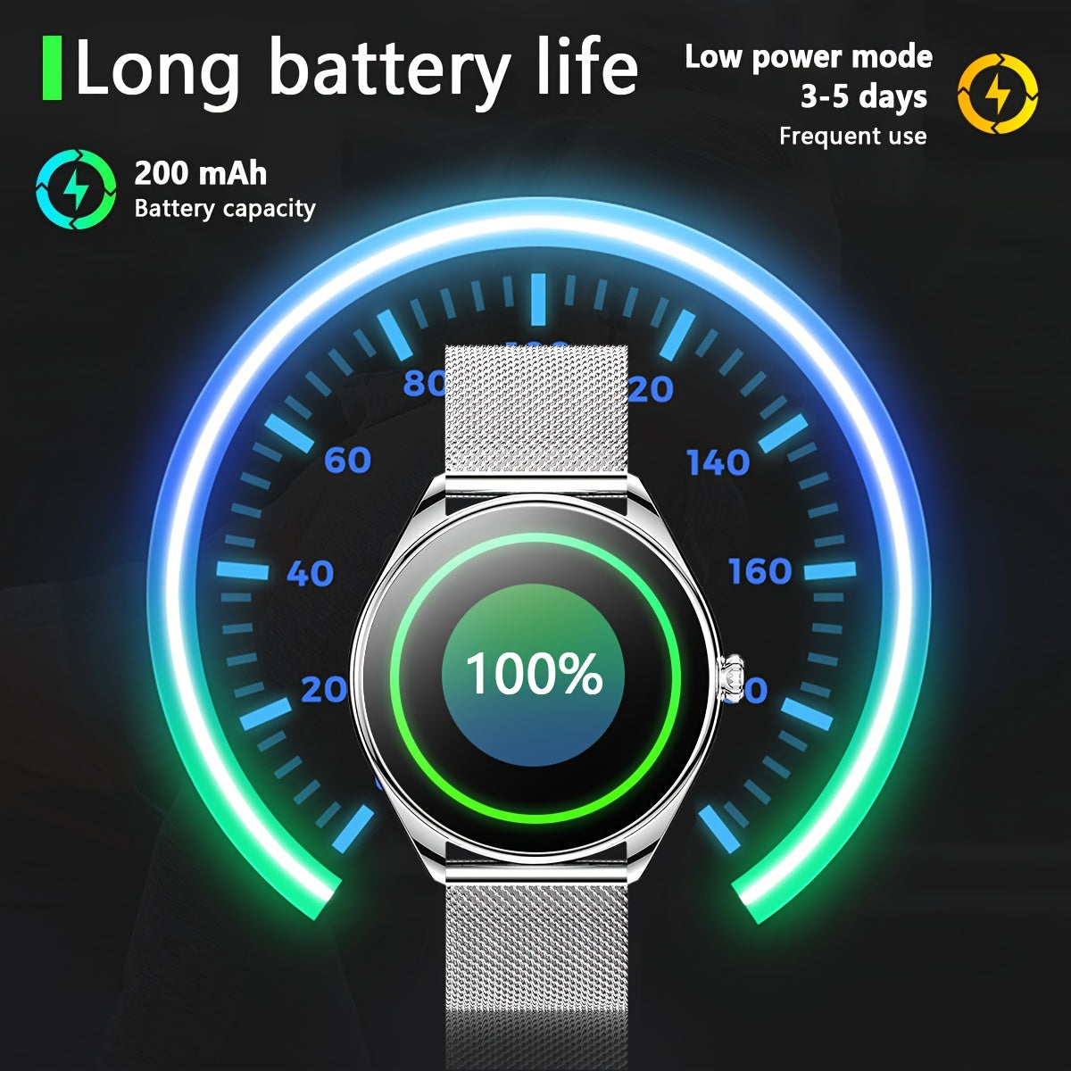 Ultra Thin Smartwatch For Men And Women Gift, 3.63 Cm Full Touch Screen With SMS And Make/Answer Call, For Android/IPhone, Fitness Activity Tracking Watch, Many Sport Modes, Pedometer, Distance, 100+ Exercise Modes