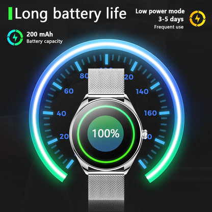 Ultra Thin Smartwatch For Men And Women Gift, 3.63 Cm Full Touch Screen With SMS And Make/Answer Call, For Android/IPhone, Fitness Activity Tracking Watch, Many Sport Modes, Pedometer, Distance, 100+ Exercise Modes