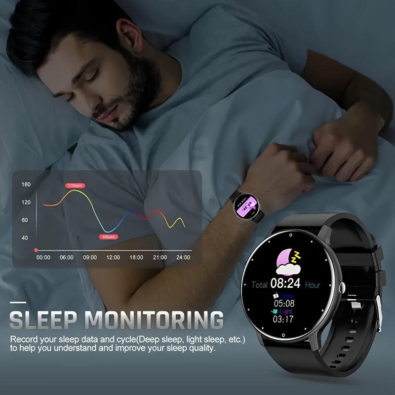 Smart Watch (Making/Answer Call) For Women Men, Wireless Calling Smartwatch With Sleep Monitor, Multi-Sport Mode, Weather Forecast, Ai Voice Control, Music Playing Control, Sport Fitness Tracker Watch Compatible For IPhone An