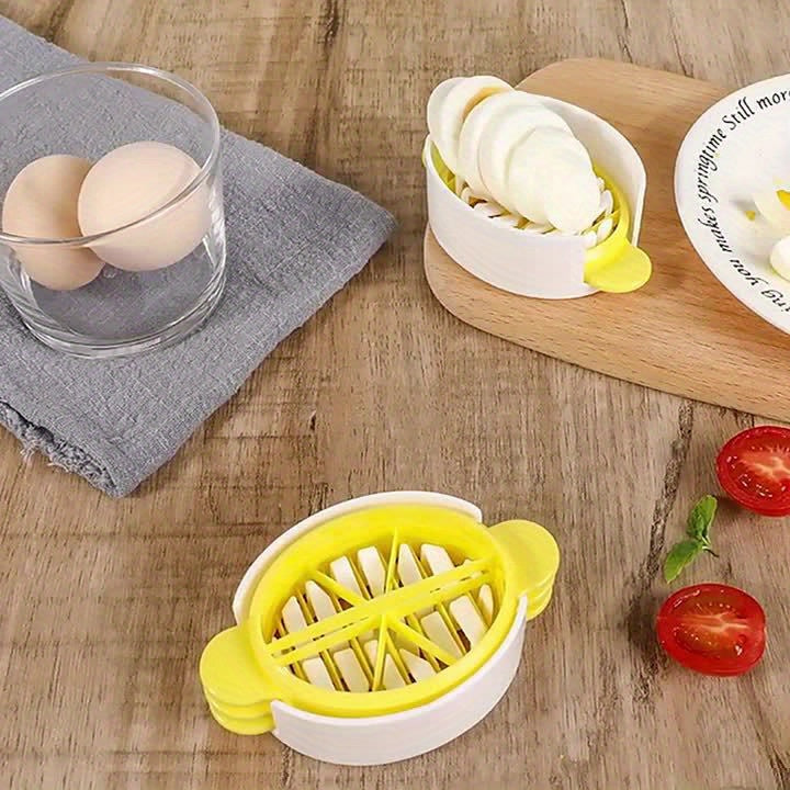 1pc, 3in1, Egg Slicer, Hard Boiled Eggs Slicers, Egg Cutter, Creative Egg Slicer, Kitchen Egg Cutter, Food Slicers, Fruit Slicers, Household Plastic Egg Slicers, Kitchen Tools, Kitchen Supplies, Kitchen Gadgets, Cheapest Item