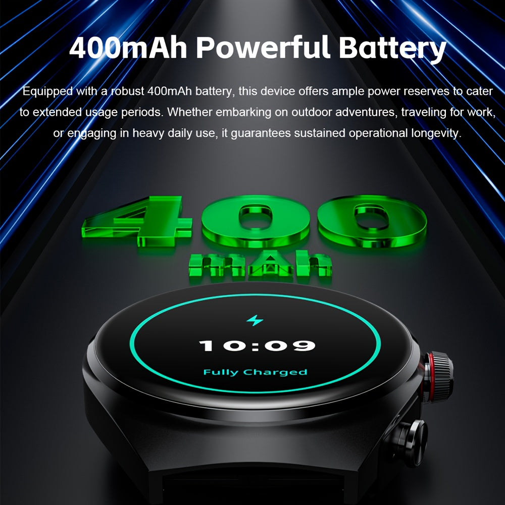 [Full HD | TWS] 2025 New TWS Sports Headset + Outdoor Smartwatch | Full HD Screen Alloy Shell, 400mAh Battery Long Life, News Alerts, Answer Phone