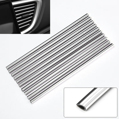 10pcs 20cm Car Air Conditioner Decoration Strip For Vent Outlet, U Shape Moulding Trim Strips, Styling Car Door Edge Corner Protector