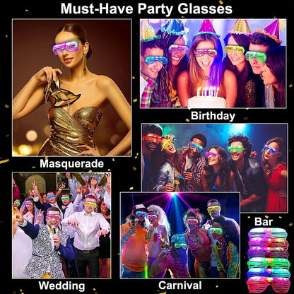130pcs Glow In The Dark Party Supplies, LED Light Up Toys Neon Party Supplies With 10 Pair Flashing Glasses, 100pcs Glow Sticks, 20pcs Finger Lights Christmas, Halloween, Thanksgiving Day Easter gift