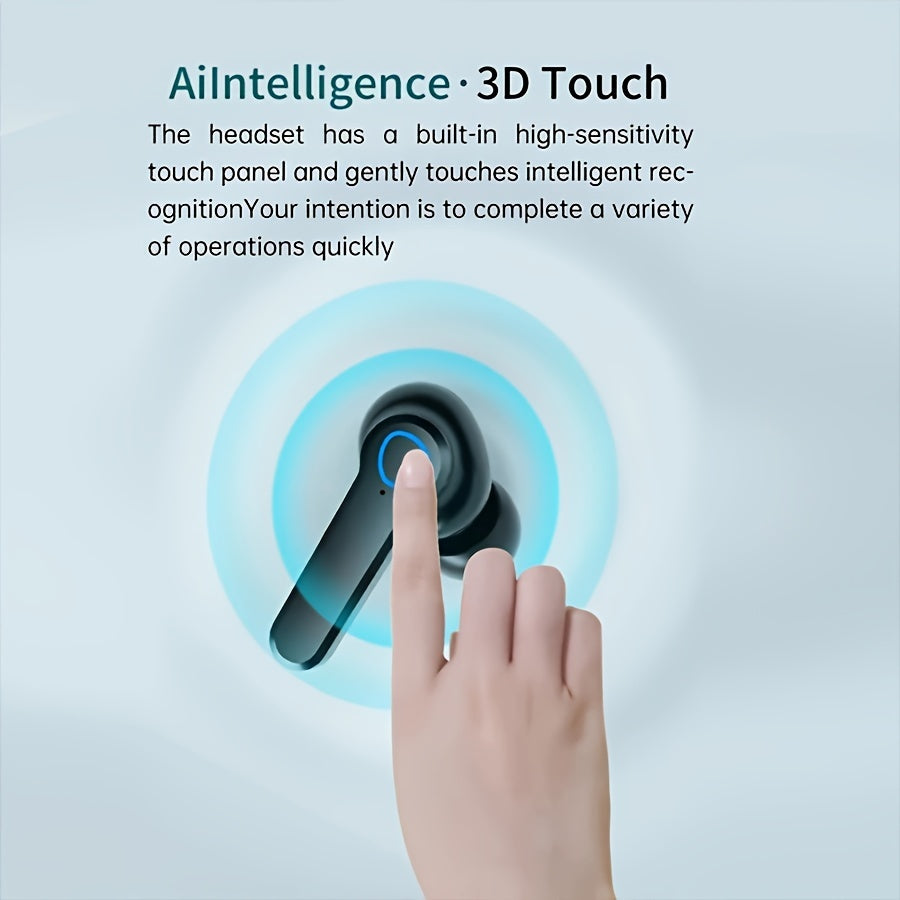 Konroy Wireless Earbuds, HiFi Digital LED Display Stereo Gaming Earbuds Wireless Headphones, TWS Wireless Earphones In-Ear Ear Buds, For Gaming, Workout, Sports, Work, Running, Gym