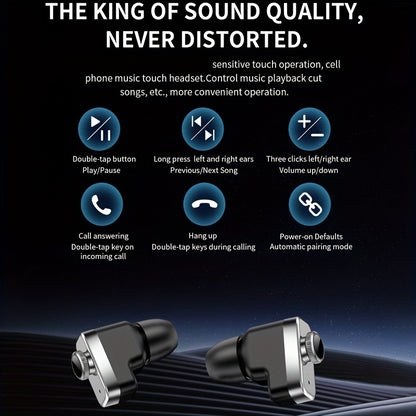 2025 New Men's 1.52-in-1 SmartWatch, Sports Device with TWS Earphones, Wireless Call, Outdoor Exercise SmartWatch, 400mAh Battery, Sleeping Men SmartWatch