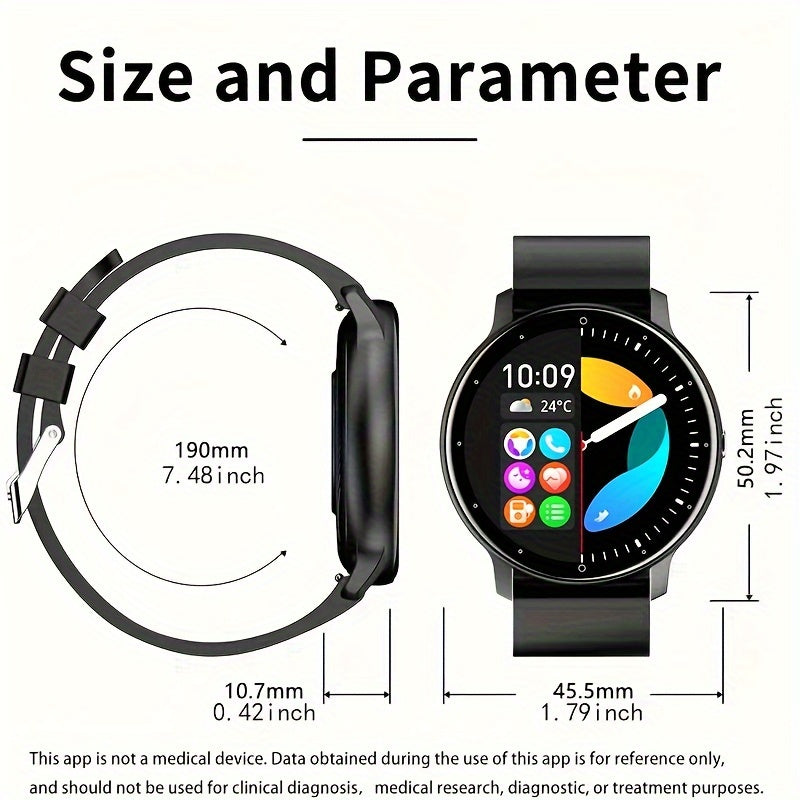 Smart Watch (Making/Answer Call) For Women Men, Wireless Calling Smartwatch With Sleep Monitor, Multi-Sport Mode, Weather Forecast, Ai Voice Control, Music Playing Control, Sport Fitness Tracker Watch Compatible For IPhone An