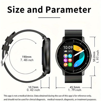 Smart Watch (Making/Answer Call) For Women Men, Wireless Calling Smartwatch With Sleep Monitor, Multi-Sport Mode, Weather Forecast, Ai Voice Control, Music Playing Control, Sport Fitness Tracker Watch Compatible For IPhone An